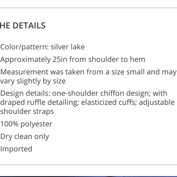 Parker Asymmetric Long Sleeved One Shoulder Blue Ruffle Blouse - Picture 2 of 10